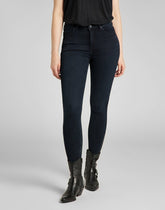 LEE SCARLETT HIGH DAMSKIE SPODNIE JEANSOWE ZIP DARK LEA L31BPHJB 112139830